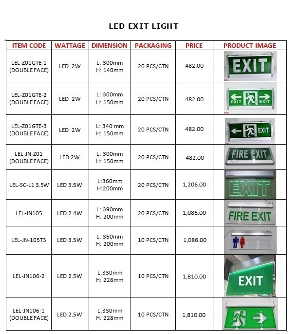 EXIT LIGHTS | JSPLIGHTECH Illuminating Life Intelligently